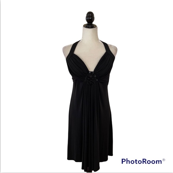 Maggy London Dresses & Skirts - Maggy Long Black Halter Dress